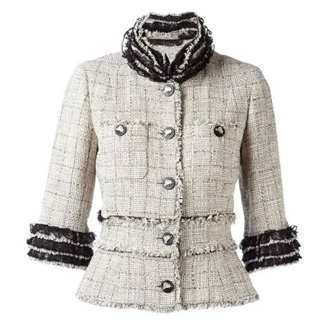 what material are chanel tweed jackets made of|Chanel jacket designs.